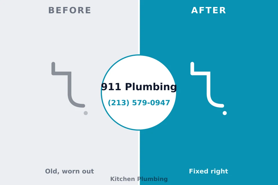 Before and after: plumbing repair Bonner Springs, KS